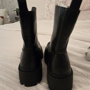 Chunky platform combat boots